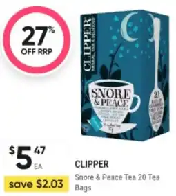 Healthy Life Snore & Peace Tea offer