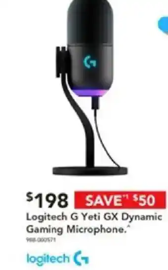 Harvey Norman Logitech G Yeti GX Dynamic Gaming Microphone offer