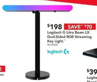 Harvey Norman Logitech G Litra Beam LX Dual-Sided RGB Streaming Key Light offer