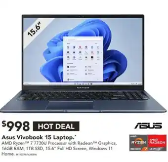 Harvey Norman Asus Vivobook 15 Laptop offer