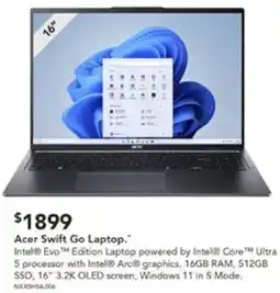 Harvey Norman Acer Swift Go Laptop offer