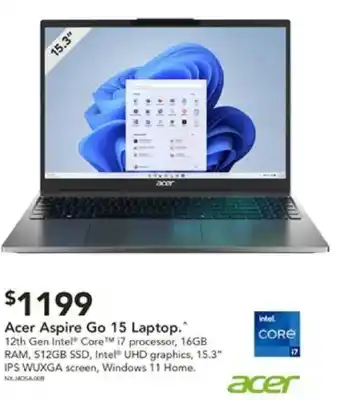 Harvey Norman Acer Aspire Go 15 Laptop offer