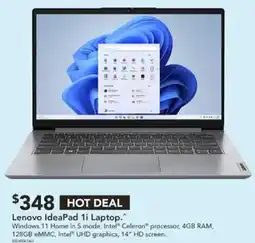 Harvey Norman Lenovo IdeaPad 1i Laptop offer