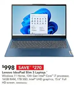 Harvey Norman Lenovo IdeaPad Slim 3 Laptop offer