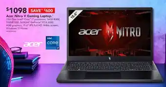 Harvey Norman Acer Nitro V Gaming Laptop offer