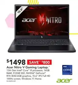 Harvey Norman Acer Nitro V Gaming Laptop offer