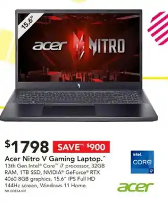 Harvey Norman Acer Nitro V Gaming Laptop offer