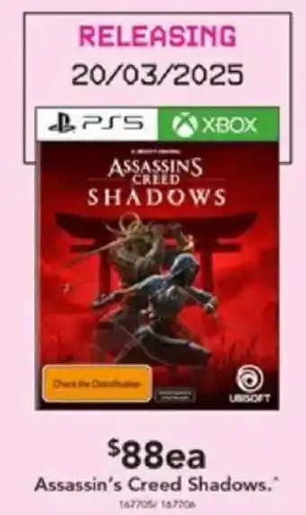 Harvey Norman Assassin's Creed Shadows offer