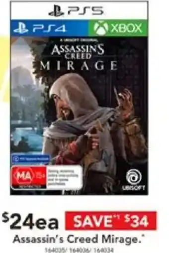 Harvey Norman Assassin's Creed Mirage offer