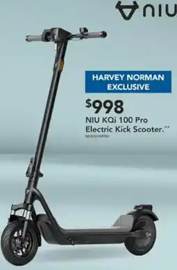 Harvey Norman NIU KQi 100 Pro Electric Kick Scooter offer