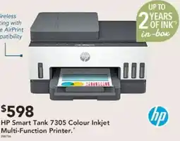 Harvey Norman HP Smart Tank 7305 Colour Inkjet Multi-Function Printer offer