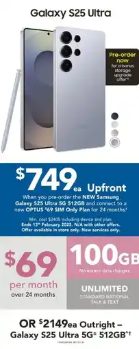 Harvey Norman Galaxy S25 Ultra 5G 512GB offer