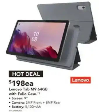 Harvey Norman Lenovo Tab M9 64GB offer