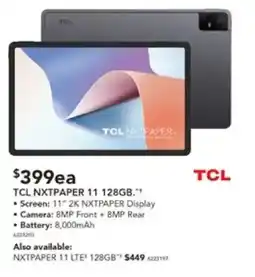 Harvey Norman TCL NXTPAPER 11 128GB offer