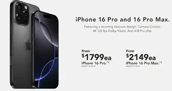 Harvey Norman iPhone 16 Pro Max offer