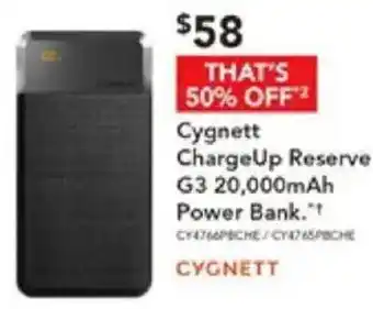 Harvey Norman ChargeUp Reserve G3 20,000mAh Power Bank offer