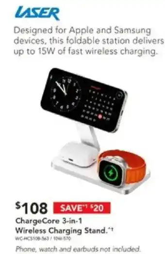 Harvey Norman ChargeCore 3-in-1 Wireless Charging Stand offer