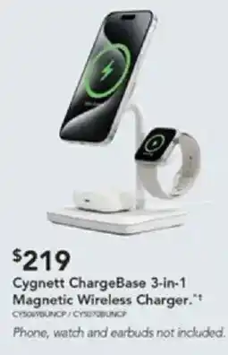 Harvey Norman Cygnett ChargeBase 3-in-1 Magnetic Wireless Charger offer