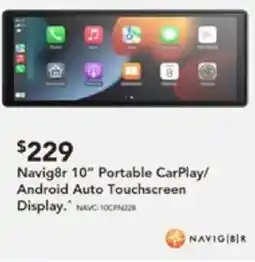 Harvey Norman Navig8r 10 Portable CarPlay/ Android Auto Touchscreen Display NAVC 10CN228 offer