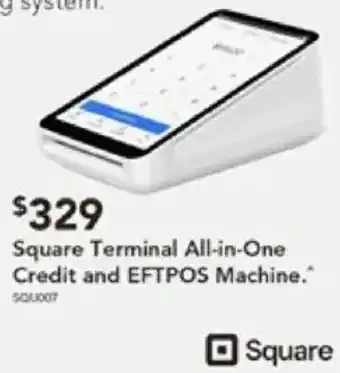 Harvey Norman Square Terminal All-in-One Credit and EFTPOS Machine offer