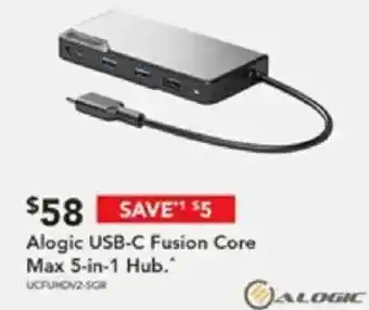 Harvey Norman Alogic USB-C Fusion Core Max 5-in-1 Hub. offer