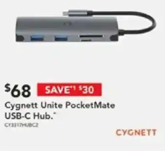 Harvey Norman Cygnett Unite PocketMate USB-C Hub CY2317UBCZ offer