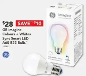 Harvey Norman GE Imagine Colours + Whites Sync Smart LED A60 B22 Bulb offer