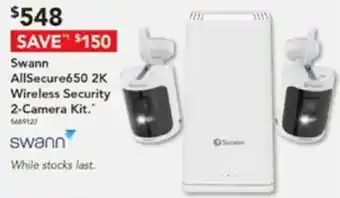 Harvey Norman Swann AllSecure650 2K Wireless Security 2-Camera Kit offer