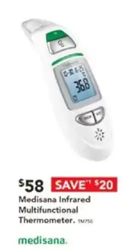 Harvey Norman Medisana Infrared Multifunctional Thermometer offer