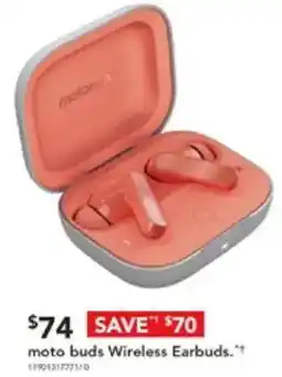 Harvey Norman moto buds Wireless Earbuds offer