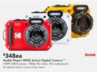 Harvey Norman Kodak Pixpro WPZ2 Action Digital Camera offer