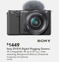 Harvey Norman Sony ZV-E10 Digital Vlogging Camera offer