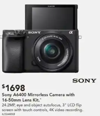 Harvey Norman Sony A6400 Mirrorless Camera with 16-50mm Lens Kit offer