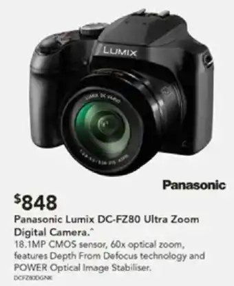 Harvey Norman Panasonic Lumix DC-FZ80 Ultra Zoom offer