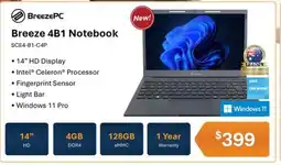 Leader Computers Breeze 4B1 Notebook offer