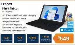 Leader Computers Leader 2-in-1 Tablet offer