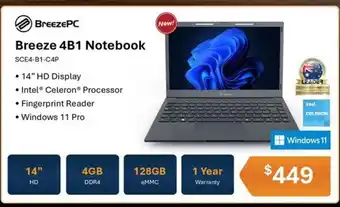 Leader Computers Breeze 4B1 Notebook offer