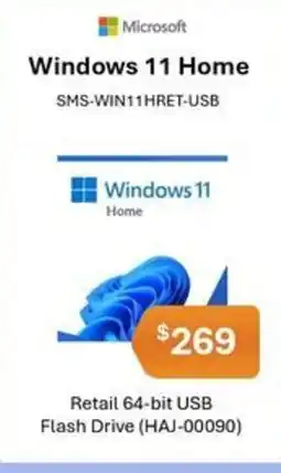 Leader Computers Microsoft Windows 11 Home Retail 64-bit USB Flash Drive (HAJ-00090) offer