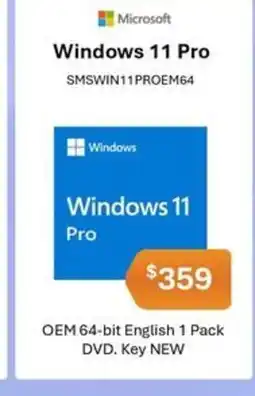 Leader Computers Microsoft Windows 11 Pro OEM 64-bit English 1 Pack DVD offer