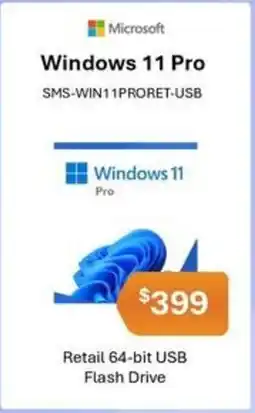 Leader Computers Microsoft Windows 11 Pro Retail 64-bit USB Flash Drive offer