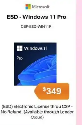 Leader Computers ESD - Windows 11 Pro offer