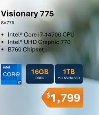 Leader Computers Visionary 775 offer