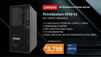 Leader Computers ThinkSystem ST50 V2 offer