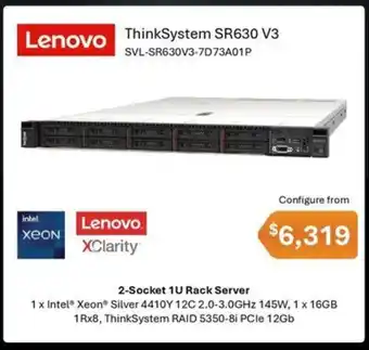 Leader Computers ThinkSystem SR630 V3 offer