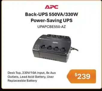 Leader Computers Back-UPS 550VA/330W offer