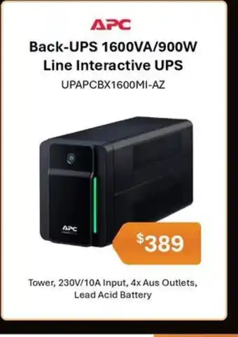 Leader Computers Back-UPS 1600VA/900W Line Interactive UPS offer