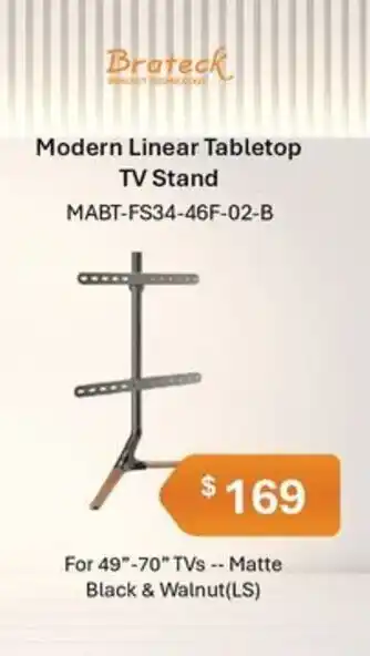 Leader Computers Modern Linear Tabletop TV Stand offer