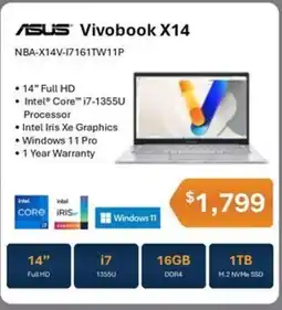 Leader Computers Asus Vivobook X14 offer