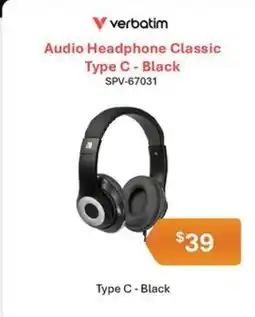 Leader Computers Audio Headphone Classic Type C - Black offer