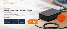 Leader Computers Cygnett 140W GaN USB-C Laptop Charger offer